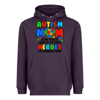 Plum autism mom some people look up to their heroes i'm Heavyweight Hoodie - JahusDesignShop