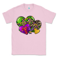 Bubblegum Pink mardi gras hearts Classic Tee - CowGirlArtShop