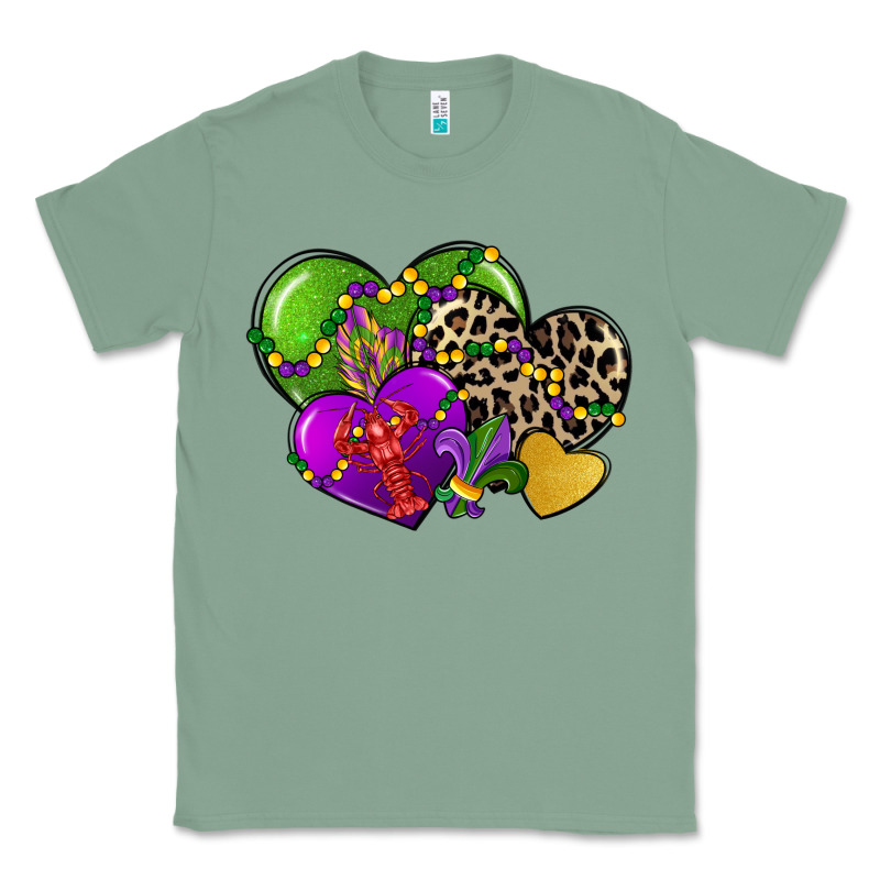 Mardi Gras Hearts Classic Tee by CowGirlArtShop | Teevron