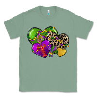 Sage mardi gras hearts Classic Tee - CowGirlArtShop