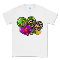 White mardi gras hearts Classic Tee - CowGirlArtShop