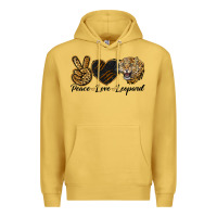 Antique Gold Peace Love Lion Head Premium Hoodie - LillyAllenDesigns