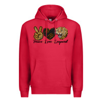 Cardinal Peace Love Lion Head Premium Hoodie - LillyAllenDesigns