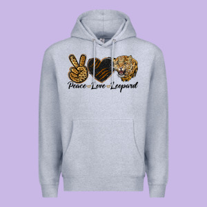 Peace Love Lion Head Premium Hoodie Designed By Lillyallendesigns