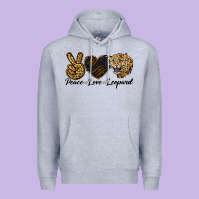 Peace Love Lion Head Premium Hoodie Designed By Lillyallendesigns