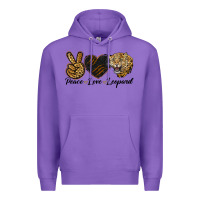 Purple Peace Love Lion Head Premium Hoodie - LillyAllenDesigns
