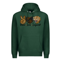 Sports Green Peace Love Lion Head Premium Hoodie - LillyAllenDesigns