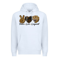 White Peace Love Lion Head Premium Hoodie - LillyAllenDesigns