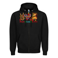 Black peace love tacos Zipper Hoodie - AdoDesignShop