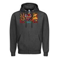 Charcoal Heather peace love tacos Zipper Hoodie - AdoDesignShop