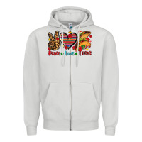 Dove Grey peace love tacos Zipper Hoodie - AdoDesignShop