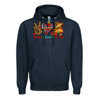 Navy peace love tacos Zipper Hoodie - AdoDesignShop