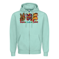 Seafoam peace love tacos Zipper Hoodie - AdoDesignShop