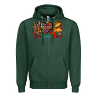Sports Green peace love tacos Zipper Hoodie - AdoDesignShop