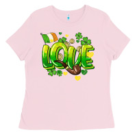 Bubblegum Pink Love St. Patrick's Day Ladies Tee - HowdyJamesFarm