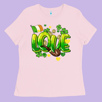 Love St. Patrick's Day Ladies Tee Designed By Howdyjamesfarm