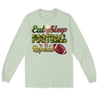 Matcha eat sleep football repeat Long Sleeve Tee - BundleAndBundleShop