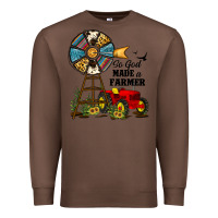 Chestnut so god made a farmer Premium Sweatshirt - JahusDesignShop