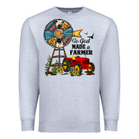 Heather Grey so god made a farmer Premium Sweatshirt - JahusDesignShop