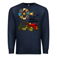 Navy so god made a farmer Premium Sweatshirt - JahusDesignShop