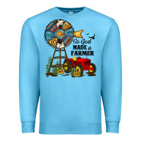 Ocean Blue so god made a farmer Premium Sweatshirt - JahusDesignShop
