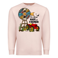 Pale Pink so god made a farmer Premium Sweatshirt - JahusDesignShop