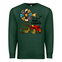 Sports Green so god made a farmer Premium Sweatshirt - JahusDesignShop