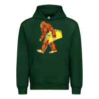 Forest Green bigfoot carrying taco Urban Hoodie - DesigneFamous