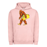 Pigment Salmon bigfoot carrying taco Urban Hoodie - DesigneFamous