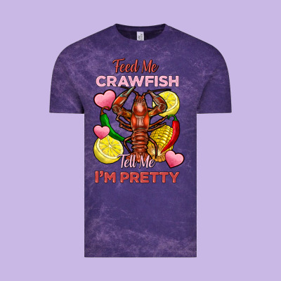 Feed Me Crawfish Tell Me Im Pretty Vintage Tee Designed By Fadigitalartstudio