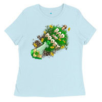 Baby Blue Bad and boozy Ladies Tee - CowGirlArtShop