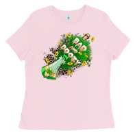 Bubblegum Pink Bad and boozy Ladies Tee - CowGirlArtShop