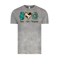 Cloud Rock Peace Love Turquoise Vintage Tee - Jasminsmagicworld