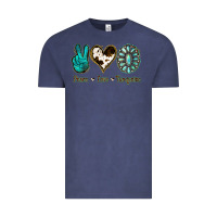 Vintage Denim Peace Love Turquoise Vintage Tee - Jasminsmagicworld