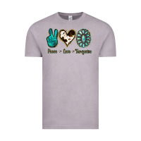 Vintage Zinc Peace Love Turquoise Vintage Tee - Jasminsmagicworld