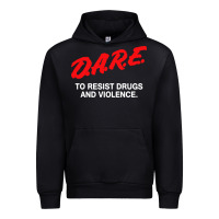 Black d a r e anti drugs Urban Hoodie - DesigneFamous