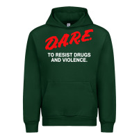 Forest Green d a r e anti drugs Urban Hoodie - DesigneFamous
