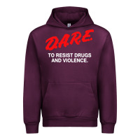 Mauve Wine d a r e anti drugs Urban Hoodie - DesigneFamous