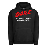 Pigment Black d a r e anti drugs Urban Hoodie - DesigneFamous