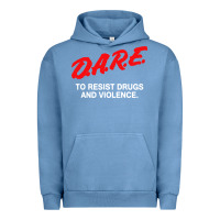 Pigment Pebble Blue d a r e anti drugs Urban Hoodie - DesigneFamous