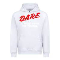White d a r e anti drugs Urban Hoodie - DesigneFamous
