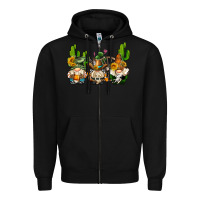 Black western gnomes with cactus Zipper Hoodie - AdoDesignShop