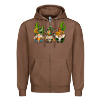 Chestnut western gnomes with cactus Zipper Hoodie - AdoDesignShop