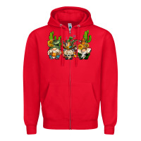 Red western gnomes with cactus Zipper Hoodie - AdoDesignShop