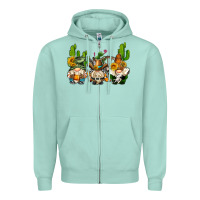 Seafoam western gnomes with cactus Zipper Hoodie - AdoDesignShop
