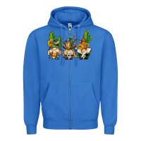 True Royal western gnomes with cactus Zipper Hoodie - AdoDesignShop