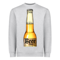 Heather Grey yellow beer bottle Heavyweight Sweatshirt - AdoDesignShop