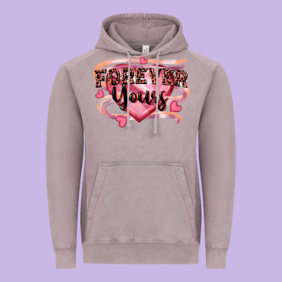 Forever Yours Vintage Hoodie Designed By Fadigitalartstudio