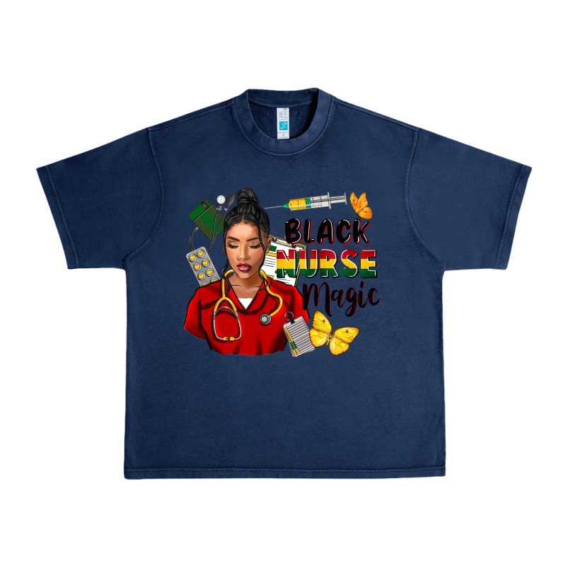 Juneteenth Black Nurse Magic Urban Heavy Tee by FaDigitalArtStudio | Teevron