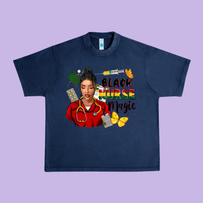 Juneteenth Black Nurse Magic Urban Heavy Tee Designed By Fadigitalartstudio
